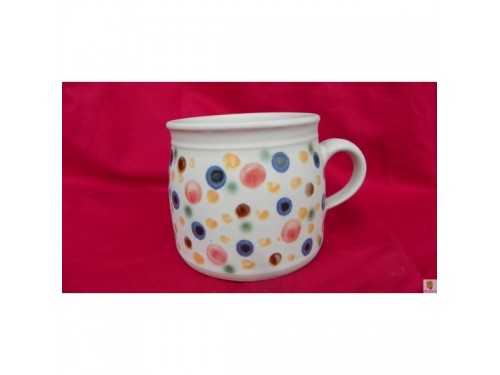Hrnek půl liru barevný puntík