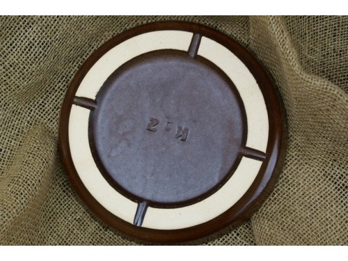 Miska pod květináč, prům 15cm- keramická-hnědá