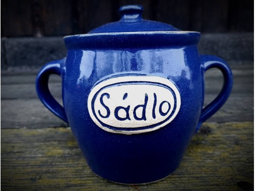 Modrý sádlák,sádlák s víčkem modrý,sádláček,