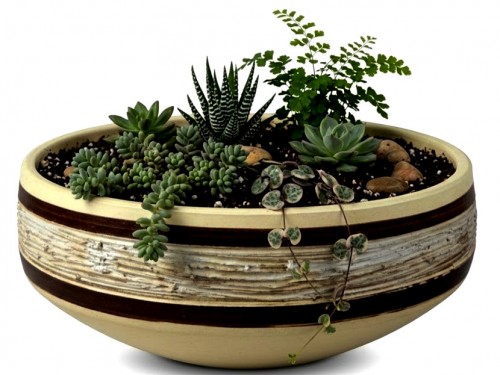 Žardinka-mísa na květiny 45cm.Rytá