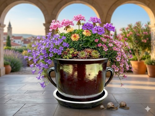 Květináč keramický. Chalupářský ,,sádlák"5.l