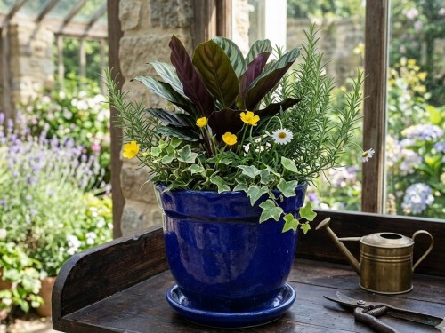 Květináč 1,5l. modrý