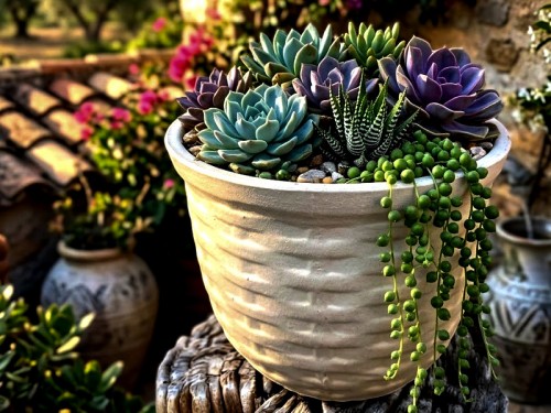 Květináč koš režný 16cm.