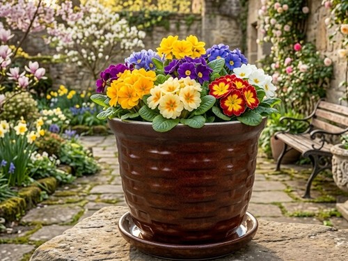 Květináč glazovaný koš, 18cm