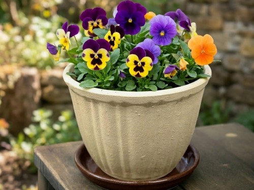 Květináč režný pruh.14cm