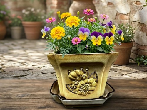 Květník ,,Baroko"s podmiskou.12cm.