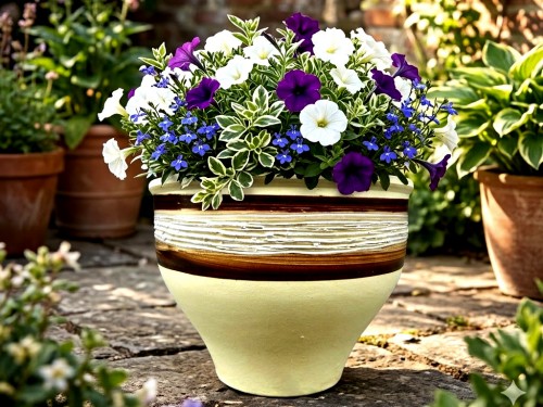 Květináč keramický. 19cm kosý