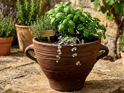 Květináč rustikální vysoký 27cm, dvě uši.(144)