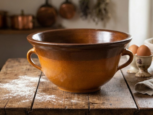 Mísa zadělávací pruh, hnědá, 4 Litry